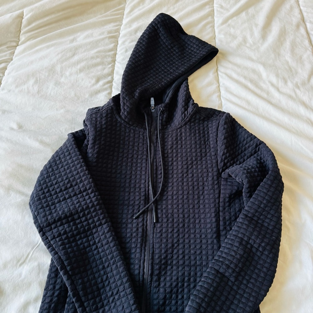 NOBULL Black waffle Zip-Up Sweater